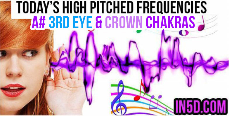MAR 21, 2019 HIGH PITCHED FREQUENCY KEY A# 3RD EYE & CROWN CHAKRAS - In5D  : In5D