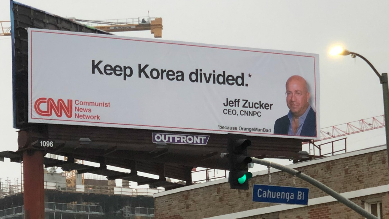 Anti-CNN Billboard Appears Next to CNN's Hollywood Headquarters | Hollywood Reporter