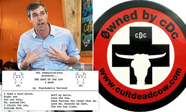 Beto O'Rourke was a member of hacking group called Cult of the Dead Cow who posted murder fiction | Daily Mail Online