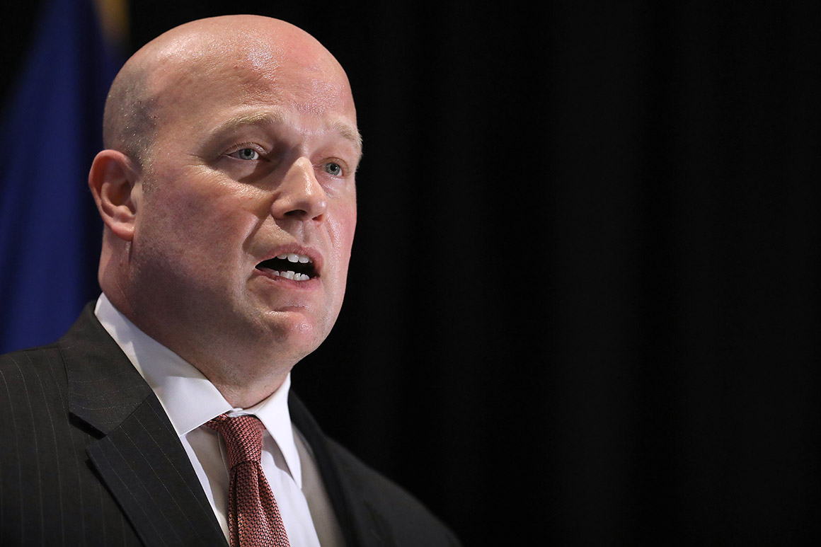 Whitaker to stay at Justice Department following stint as acting AG - POLITICO