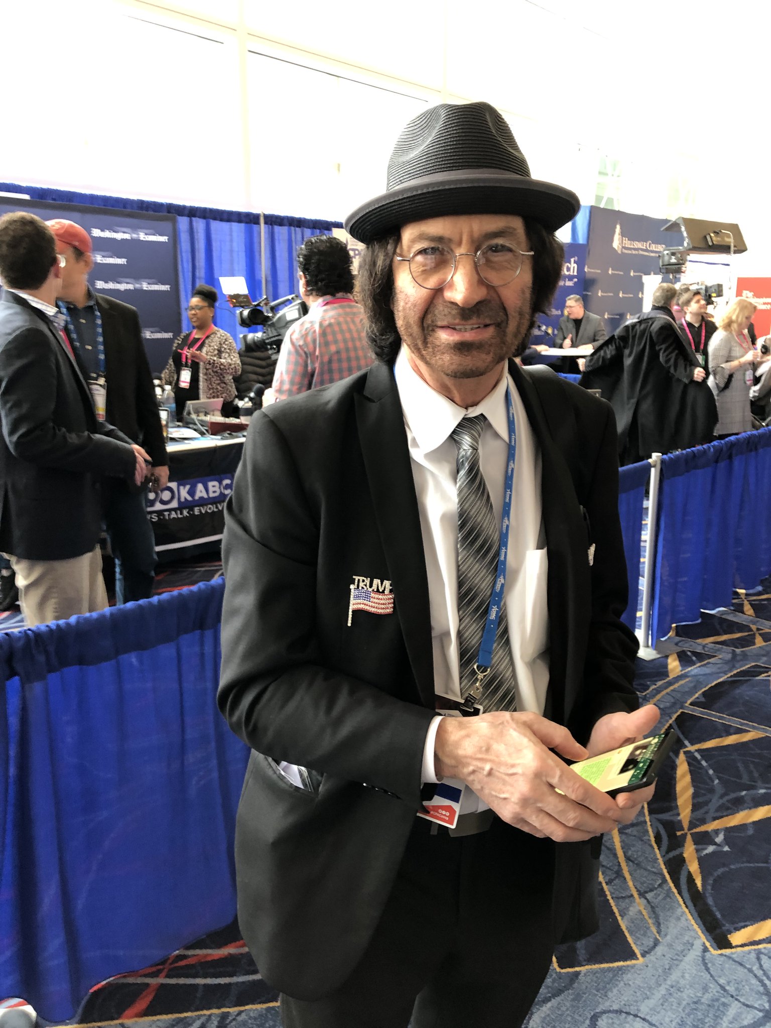 Will Sommer on Twitter: "Vincent Fusca — the guy QAnon believers think is JFK Jr in disguise — is here at CPAC.… "