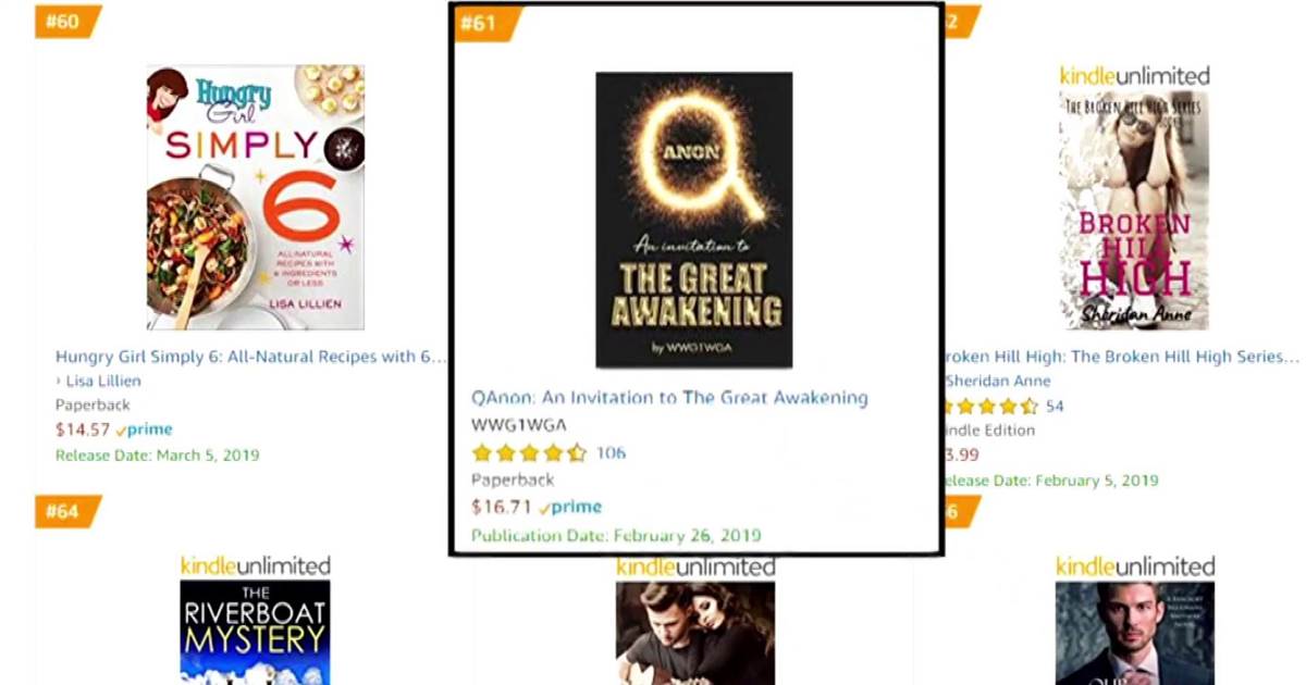 Why is a 'Qanon' conspiracy theory book in Amazon’s top books list?
