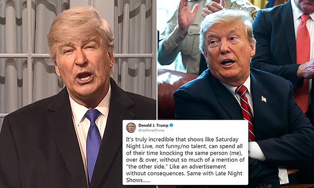 Trump threatens 'Saturday Night Live' with federal investigation in Sunday morning tweet storm | Daily Mail Online