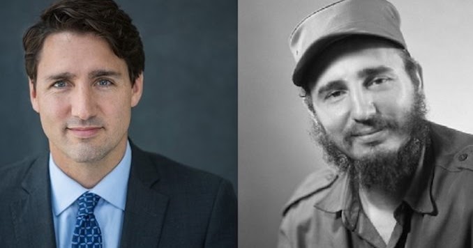 CUBA CLAIMS CANADIAN PRIME MINISTER IS FIDEL CASTRO'S SON.