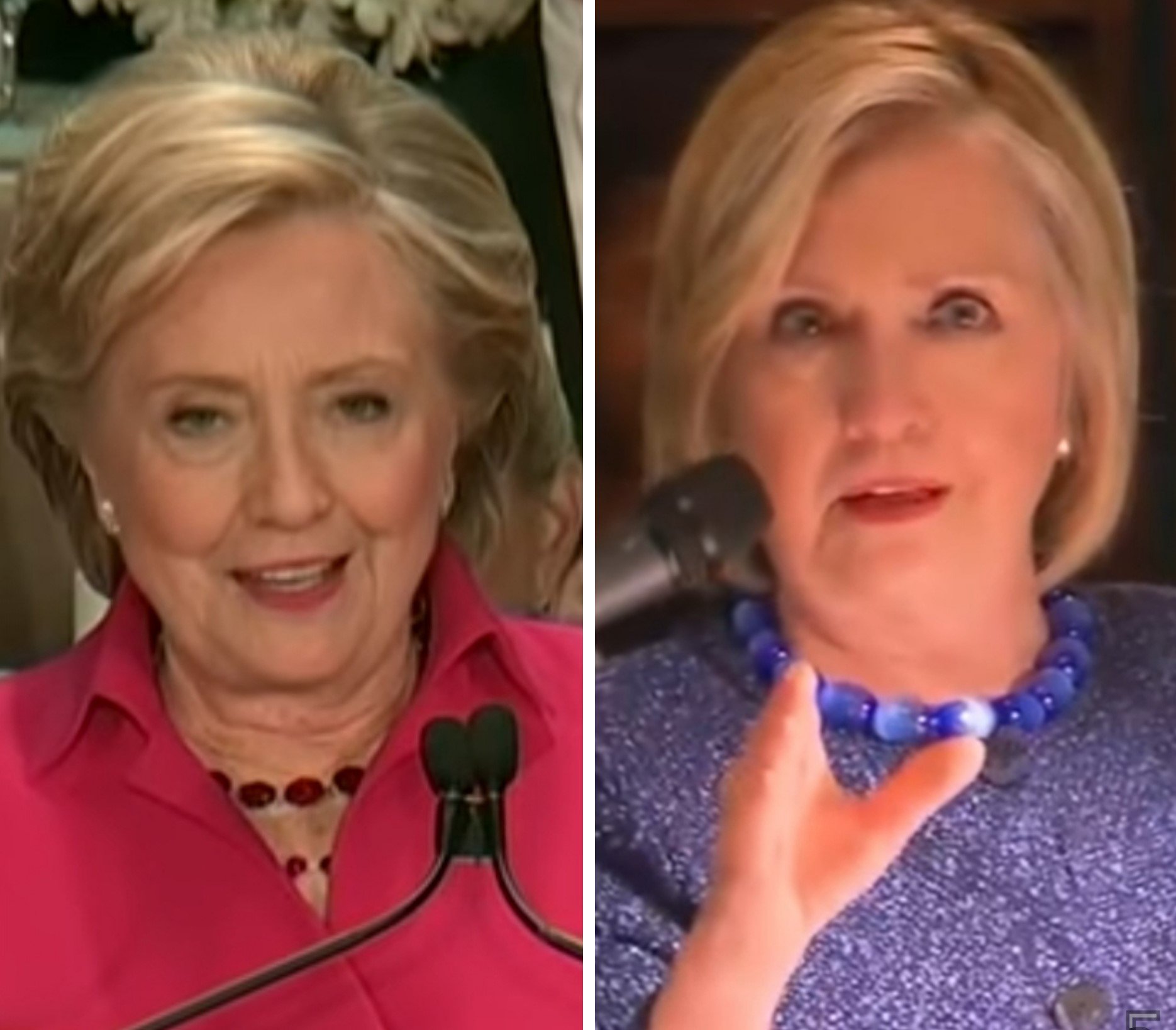 Mrs. Claus on Twitter: "#HillaryClinton in 2016 on left, in 2019 on right? What's wrong with this???#WillTheRealHillaryPleaseStandUp… "