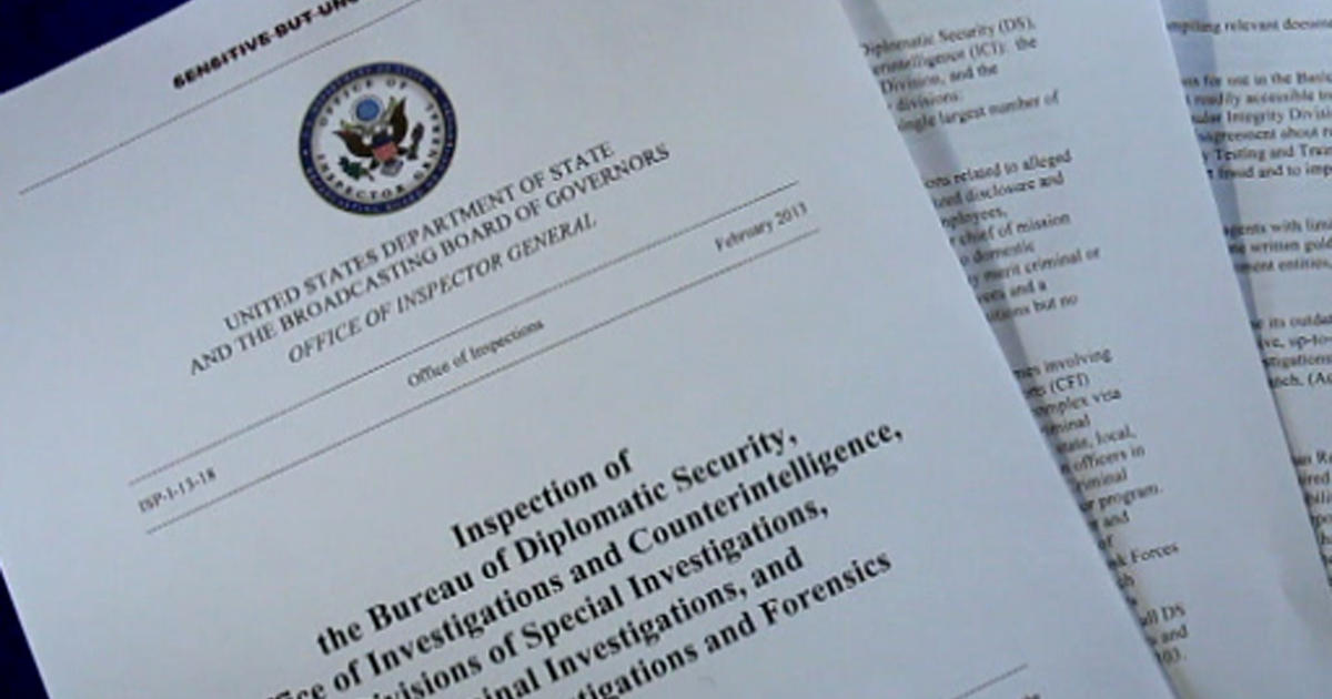 State Department memo reveals possible cover-ups, halted investigations - CBS News