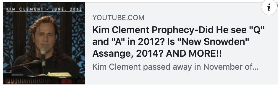 Veronica P Wolski on Twitter: "This is the most amazing Prophecy, down to the very words... Trust the Plan, and the letters 'Q' & 'A'.(Q & Assange maybe?)Kim Clement died 15 days AFTER Donald  Trump's Inauguration.https://t.co/wW1Su24wto#TrustThePlan #WWG1WGA  #ThePeoplesBridge… https://t.co/slGJFpOoup"