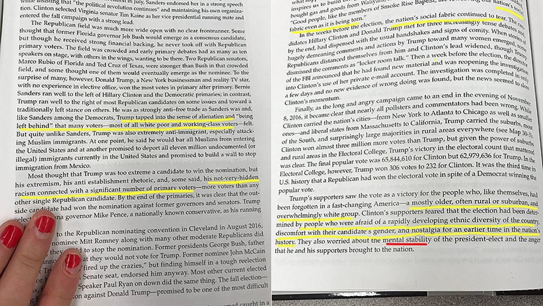 New High School Textbook Describes Trump as Mentally Ill, Supporters as Racist | Todd Starnes