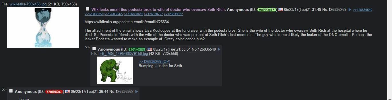 ? FUCKIING HOLY KEK PEDES! THE LINKS HAVE BEEN CONNECTED!!! WIKILEAKS EMAIL TIES THE PODESTA BROTHERS TO THE WIFE OF THE DOCTOR WHO OVERSAW SETH RICH DURING HIS LAST MOMENTS ? : The_Donald