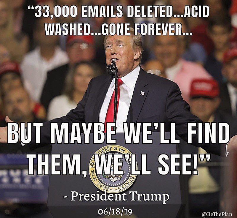 The Mrs. on Twitter: "My favorite quote of the day! They may indeed turn up! “We have it all.” #QAnon @realDonaldTrump #ticktock @HillaryClinton #Treason #LockHerUp @StormIsUponUs… https://t.co/ZUbyGHabvi"