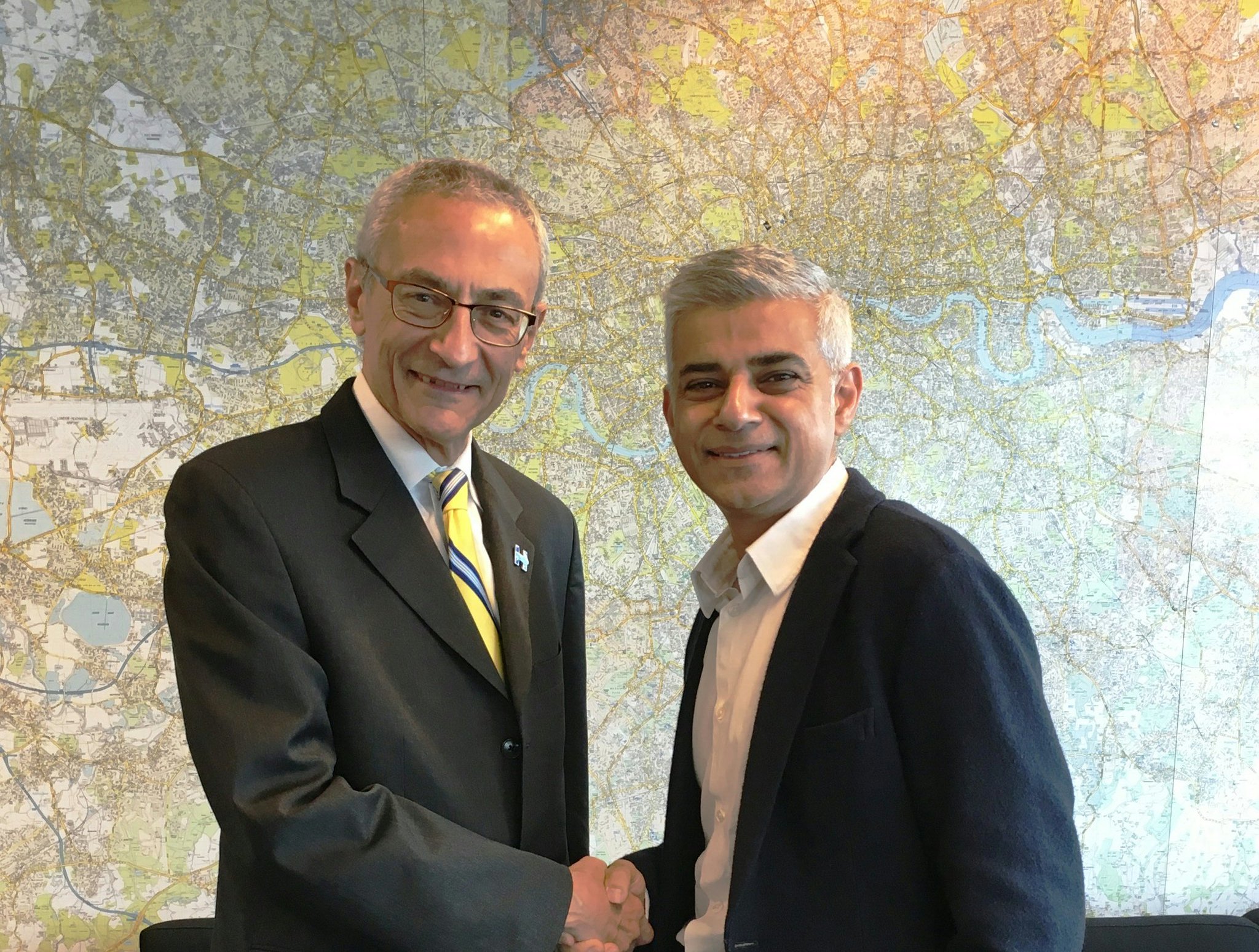 Sadiq Khan on Twitter: "Good to welcome @johnpodesta to London and discuss how #LondonIsOpen to US trade, investment & tourism.… "