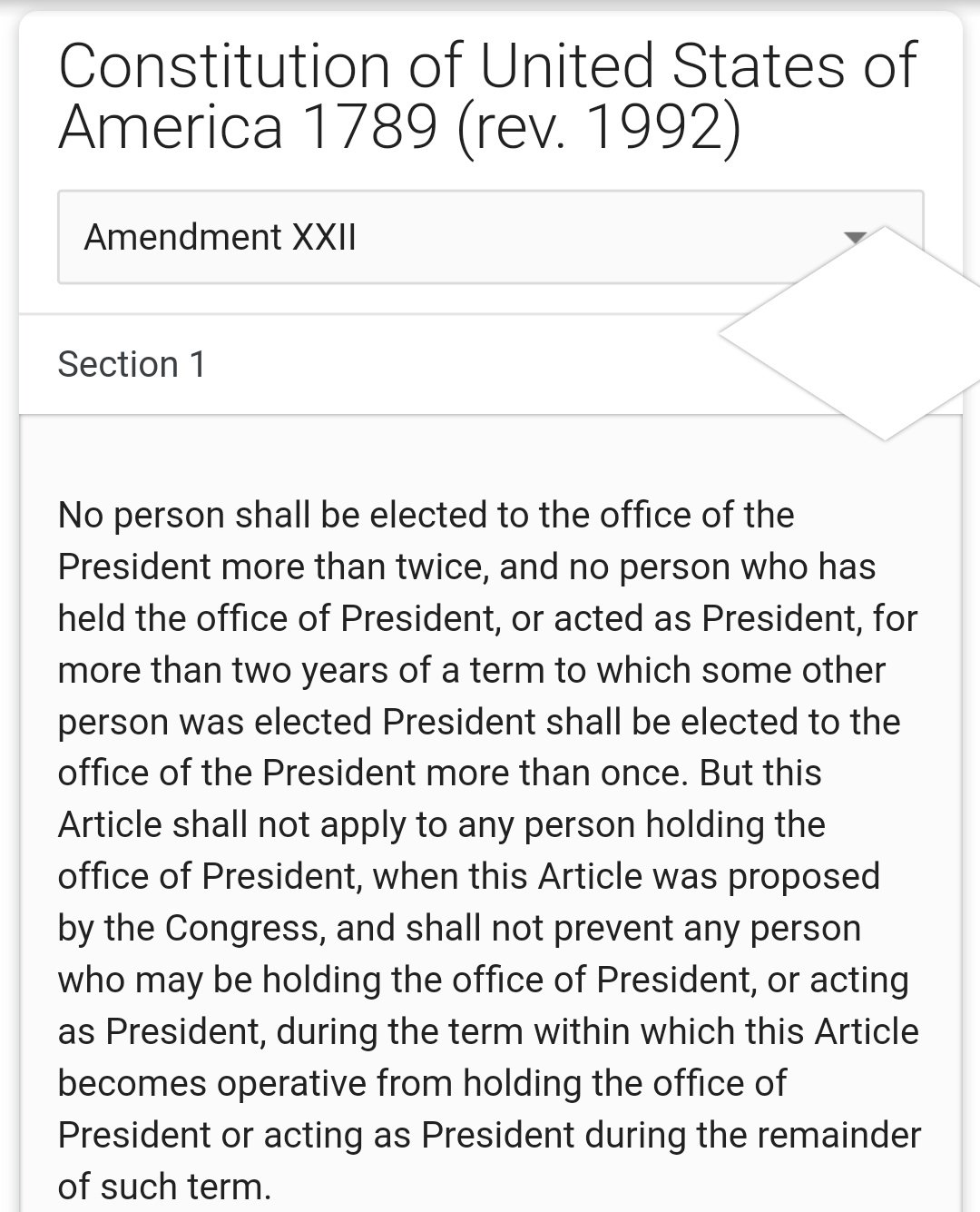 Trey Gibbs ( Alaska) on Twitter: "Michelle Obama is considering  late-run for President of the U.S.What if she chooses Barack Obama as her running mate ?22nd Ammendment only say's "No person shall be ELECTED more than twice".Are Dems THIS  desperate to beat@realDonaldTrump ?I think so!Do u think so?… https://t.co/CTUp9FgmS5"