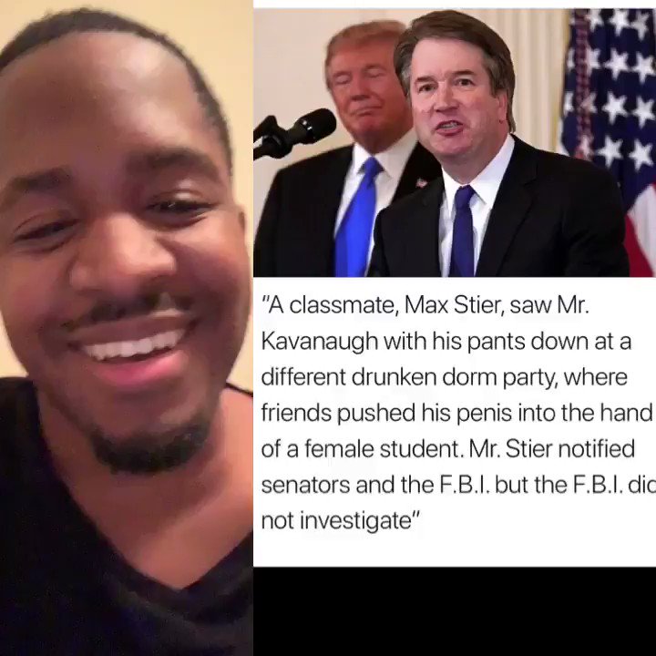 Terrence K. Williams on Twitter: "ROUND 2! Brett Kavanaugh is being accused of sexual harassment again from 30 YEARS AGO! A CLINTON Attorney by the name of Max Stier said he was there & he reported to the FBI 30 years later. Who’s laughing with me & don’t be believe these people! #IStandWithKavanaugh… https://t.co/30uMUCCYY7"