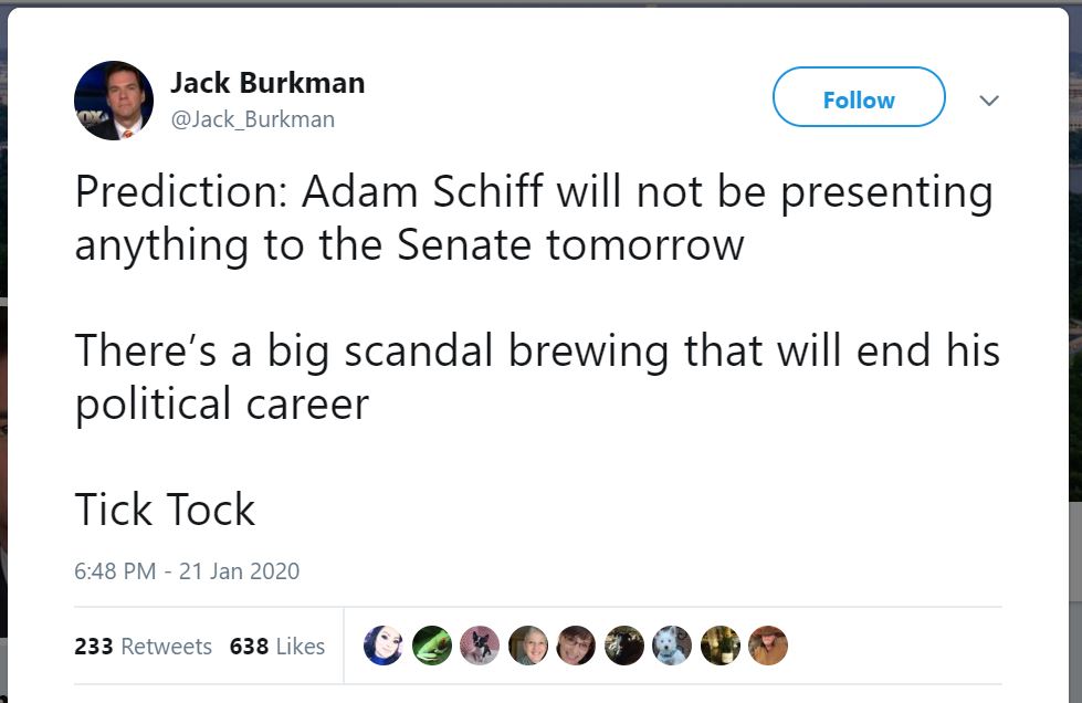 Jack Burkman predicts Adam Schiff photos with Ed Buck will drop tomorrow… DEVELOPING… |
