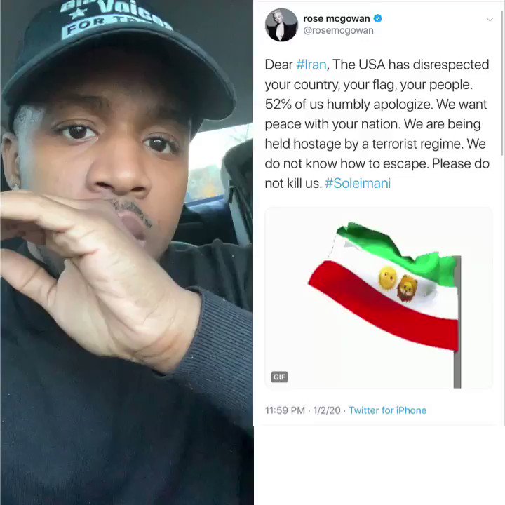 Terrence K. Williams on Twitter: "WHAT A DISGRACE!!! How can you be an American and side with a Terrorist who murdered innocent Americans President @realDonaldTrump did the right thing to protect us! IF YOU DONT LIKE AMERICA THEN MOVE TO IRAN. BYE! GO AWAYPlease RETWEET & TAG ANYONE DEFENDING our enemies… https://t.co/Py9bltQPFi"