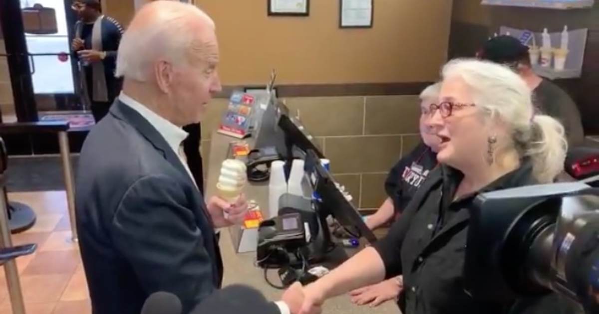 Biden Licks an Ice Cream Cone at Empty Dairy Queen in Iowa as Trump Brings Down the House with THOUSANDS at Rally in Des Moines