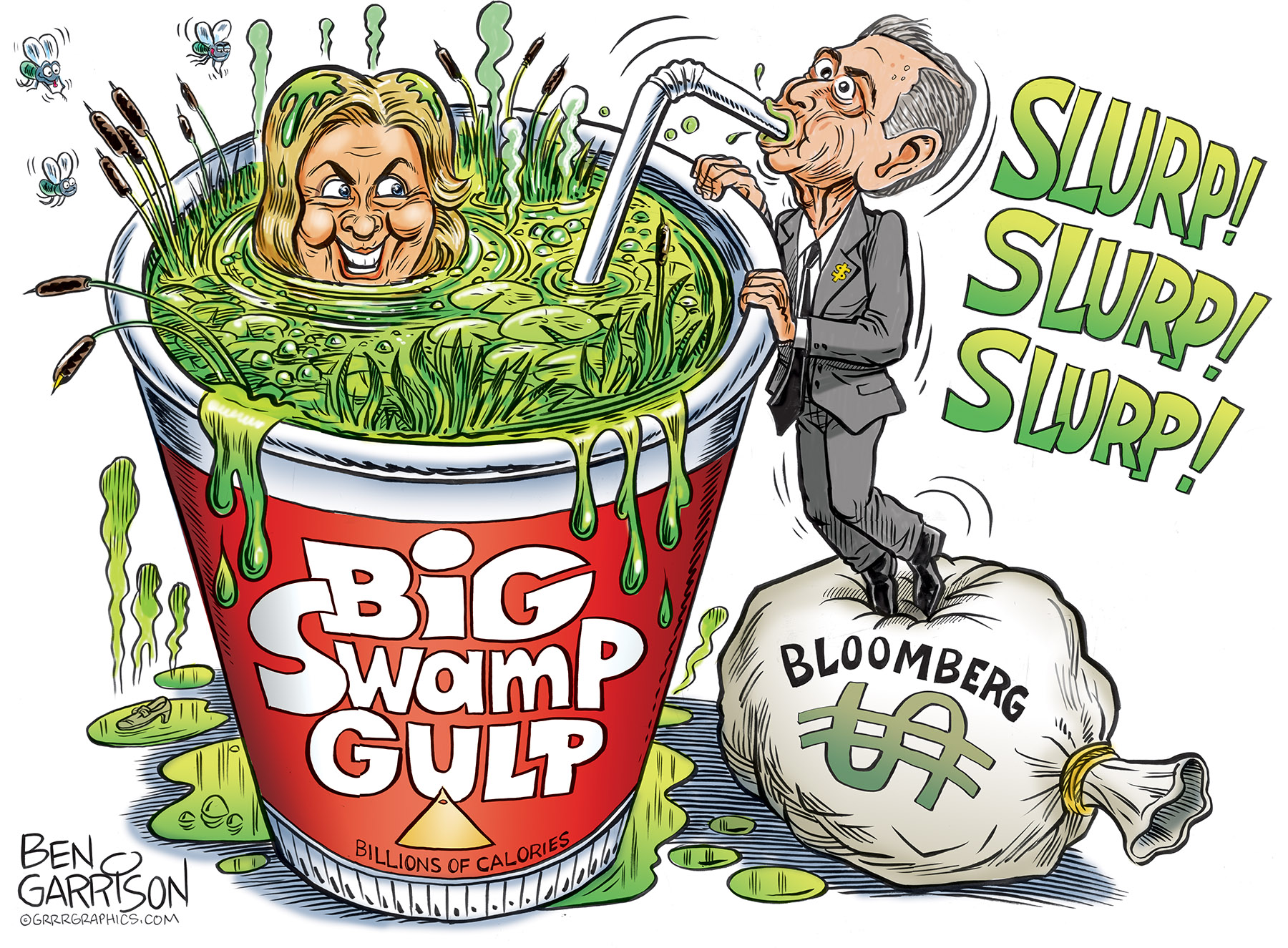 GrrrGraphics Cartoons on Twitter: "New #BenGarrisonCartoon for your #tuesdayMotivation #MiniMike  and the Big Swamp Gulp!  Drink up #MikeBloomberg mmmm tasty! He never met an election he didn't try to buy! ??? great post at https://t.co/W9temeKq6q#Democrats2020 #Hillary… https://t.co/x8jn979gxO"