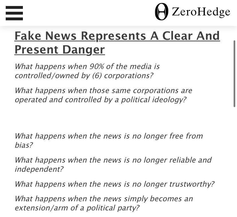 Julian's Rum ? on Twitter: "Zero Hedge published an entire Q drop as an article, and published a serious analysis of Q.That’s why they were banned.… https://t.co/hy9KMHF88F"