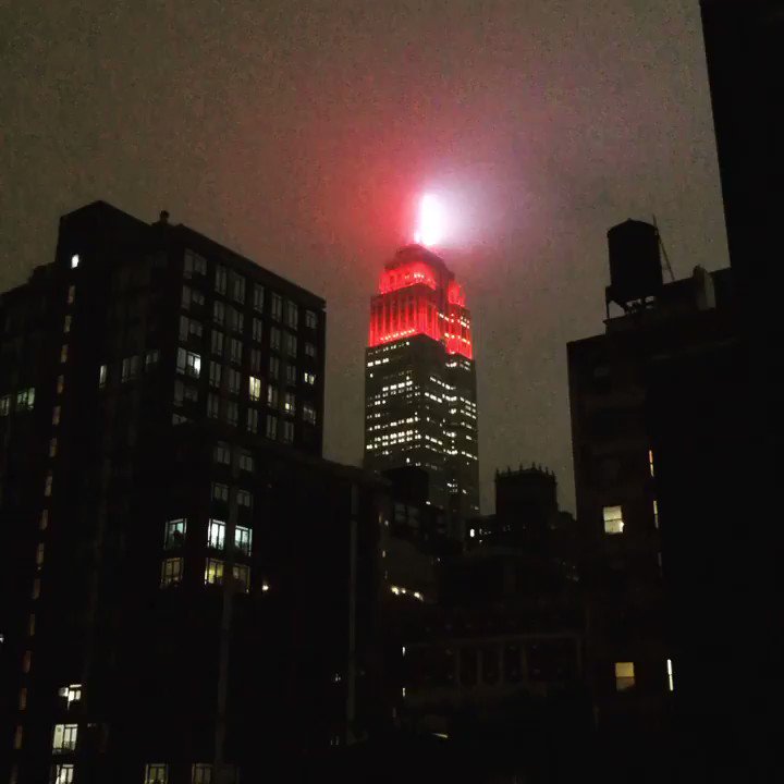 Rita J. King on Twitter: "The @EmpireStateBldg reminding us that the city is in the middle of an emergency.… "