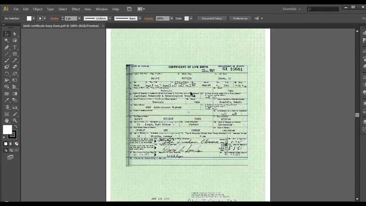 A.G. Willliam Barr on Twitter: "BIRTHER: The only requirements to run for President is you must be a 35 year old Natural Born Citizen. In 2008, BHO signed a waiver bc he "lost" his Birth Certificate but he said he'd give it to us after the election. Then 2 years later, after being pressured, he gave us this ?… https://t.co/WLvRrxCPoq"