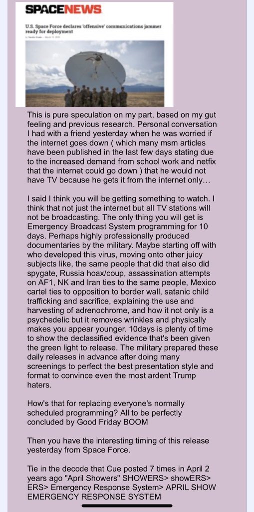 Anonymous ? Patriot ? on Twitter: "#QAnon | I’m not saying this’ll happen, but it’s definitely worth remembering!!This week should be VERY interesting…… https://t.co/qjKMakDZi1"