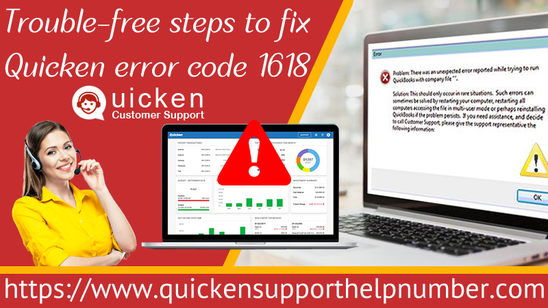 Quicken error code 1618 | Runtime error call +1-866-304-4399