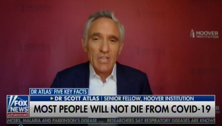 Dr. Scott Atlas Destroys Dr. Fauci and Clowns at CDC Who Are Unable and Unwilling to Make Better Decisions Based on New COVID-19 Data (VIDEO)