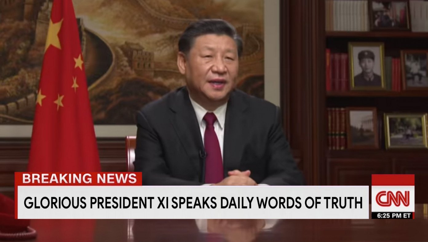 CNN Replaces President Trump's Press Briefings With President Xi's | The Babylon Bee