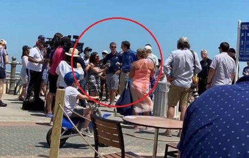 Gov. 'Blackface' Northam Locks Down State Until June - Then Spotted at Virginia Beach Without Mask, No Social Distancing and Crowd of 20