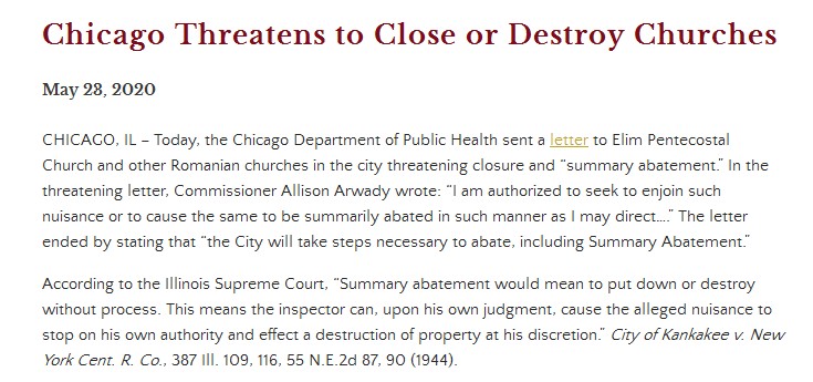 Peace is the prize auf Twitter: "It's worse than not allowing people to go to church… "the City will take steps necessary to abate, including Summary Abatement…"Summary abatement would mean to PUT DOWN OR DESTROY WITHOUT PROCESS."https://t.co/WJ9wptxUec… https://t.co/CUgGg7IzHG"