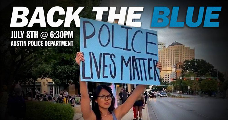 Stand Up For Police At The ‘Back The Blue Rally’ In Austin, Texas