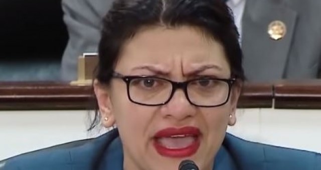 Rashida Tlaib Vows To Hang Defaced American Flag Outside Her Office Until DC Becomes State