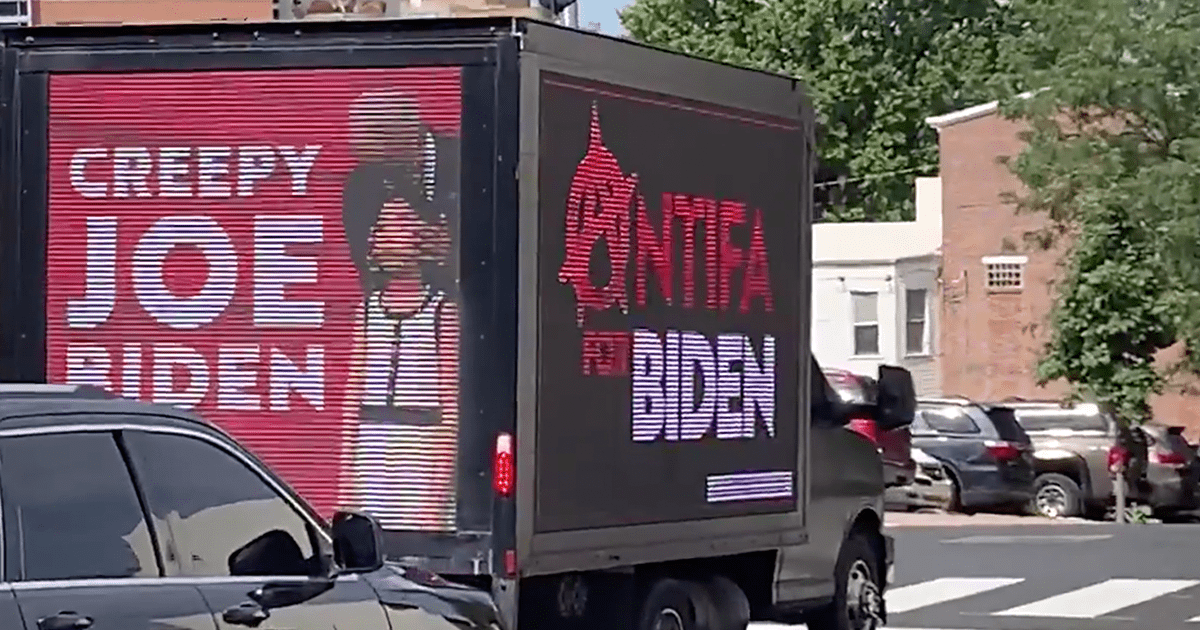 WATCH: Biden Acceptance Speech Area Trolled by Truck Mocking Him | News Thud