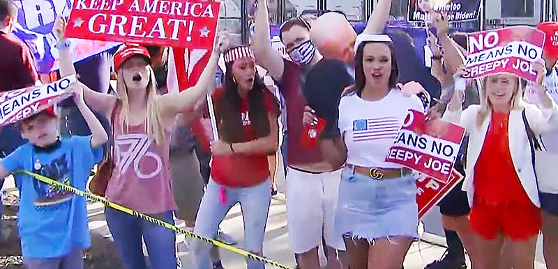 WOW: HUGE Pro-Trump crowd MARCHES on location of Biden #DNC2020 speech, chant ‘Back the Blue!’ ‘Sleepy Joe Must Go!’ | News Thud