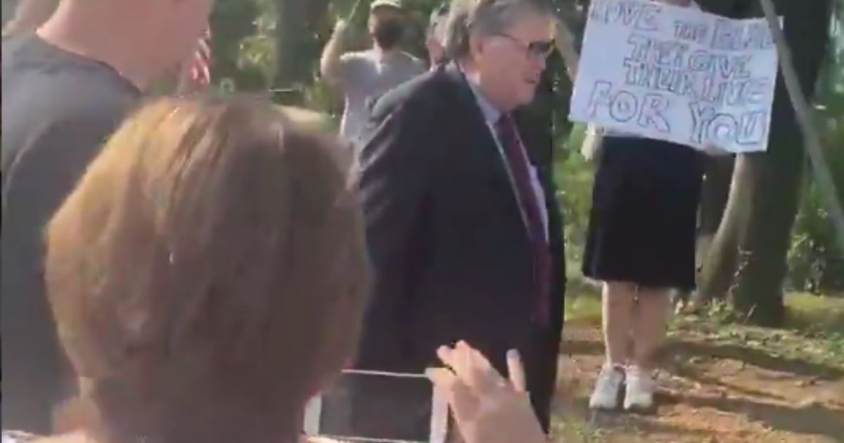 Barr Jumps Out of His Car To Thank Pro-Police Rally While Riding Through VA