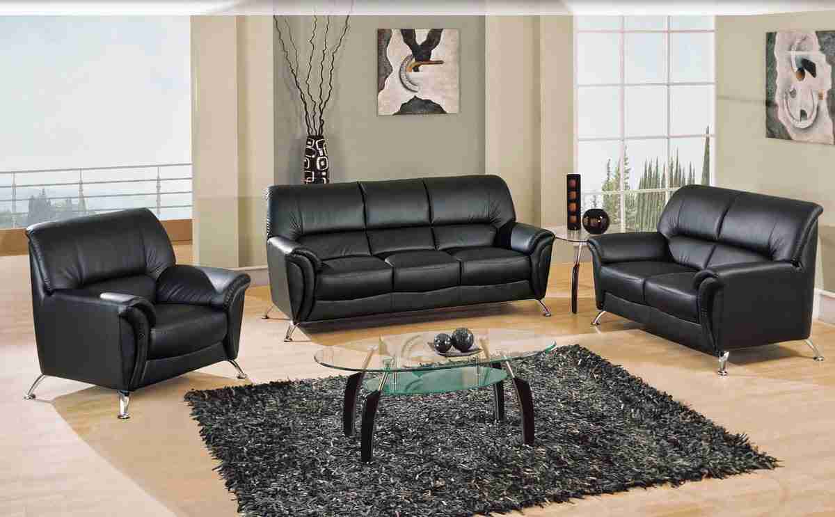 RNG Black Leather Sofa Set Of 3 | RNG Furniture RNG Furniture |