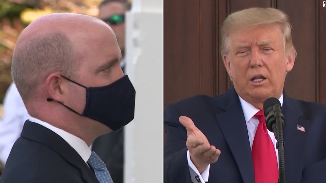 Trump tells reporter to take mask off during briefing - CNN Video