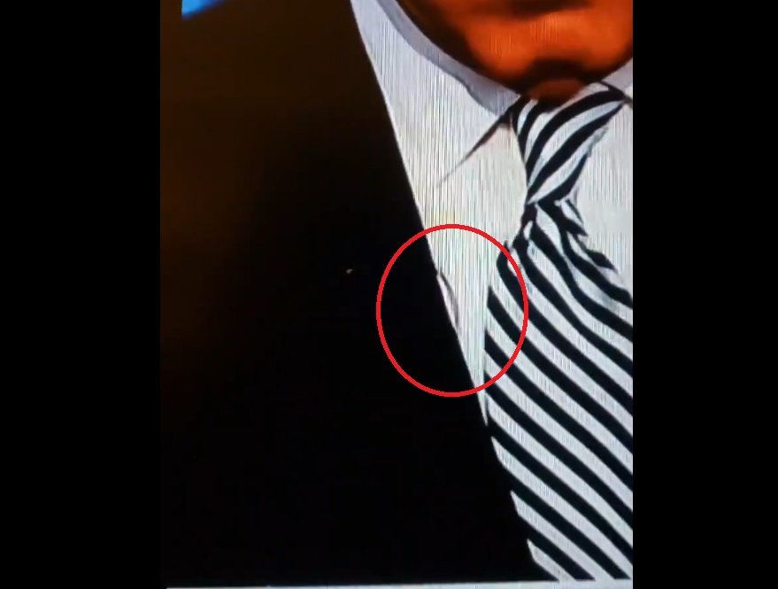 This Was Weird: It Appears Joe Biden's Wire Slipped Out from Under His Jacket During Presidential Debate