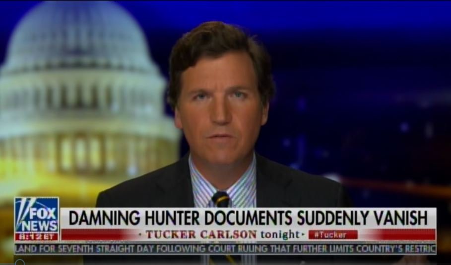 BREAKING: Tucker Carlson Tells Viewers a Package with Biden Documents Sent By His Producer from NY to LA Went Missing in the Mail -- Says They Kept Copies