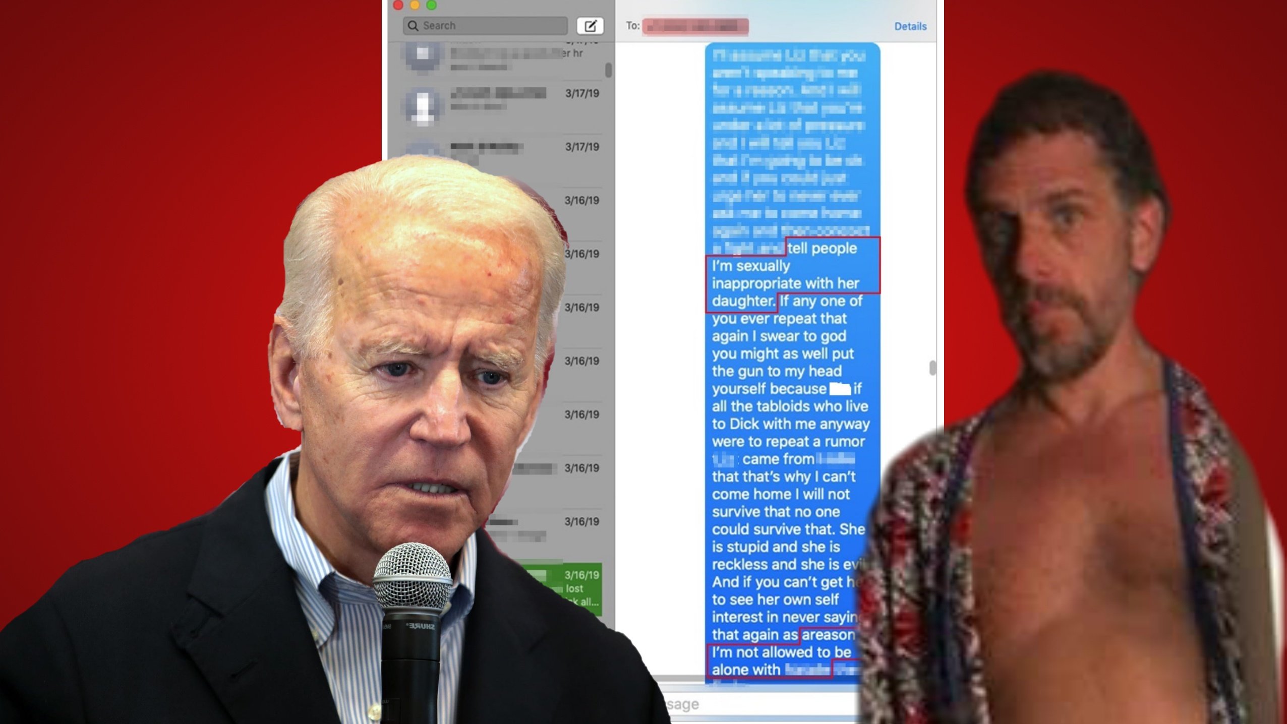 BREAKING EXCLUSIVE: Text Messages Show VP Biden and His Wife Colluded to Suppress HUNTER'S ACTIONS WITH A CERTAIN MINOR