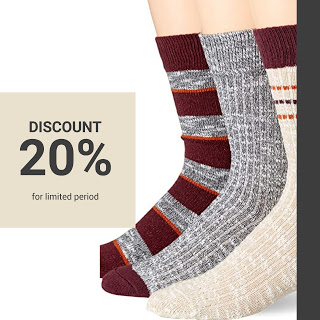 Big Discount on Amazon Brand - Goodthreads Men's 3-Pack Boot Socks