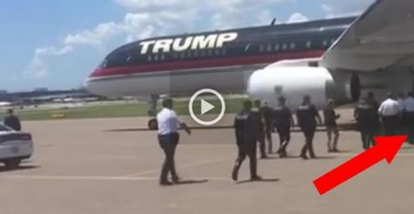 VIDEO: Cops Get Close to Trump’s Plane, Get Epic Surprise They’ll NEVER Forget...