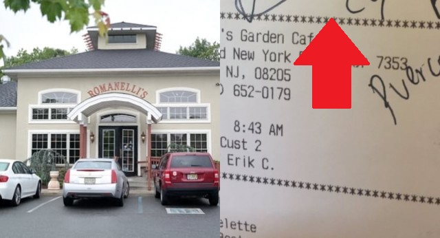 N.J. Restaurant Wishes No One Saw What They Wrote On Cop's Receipt- You Will LOVE What Happens Next