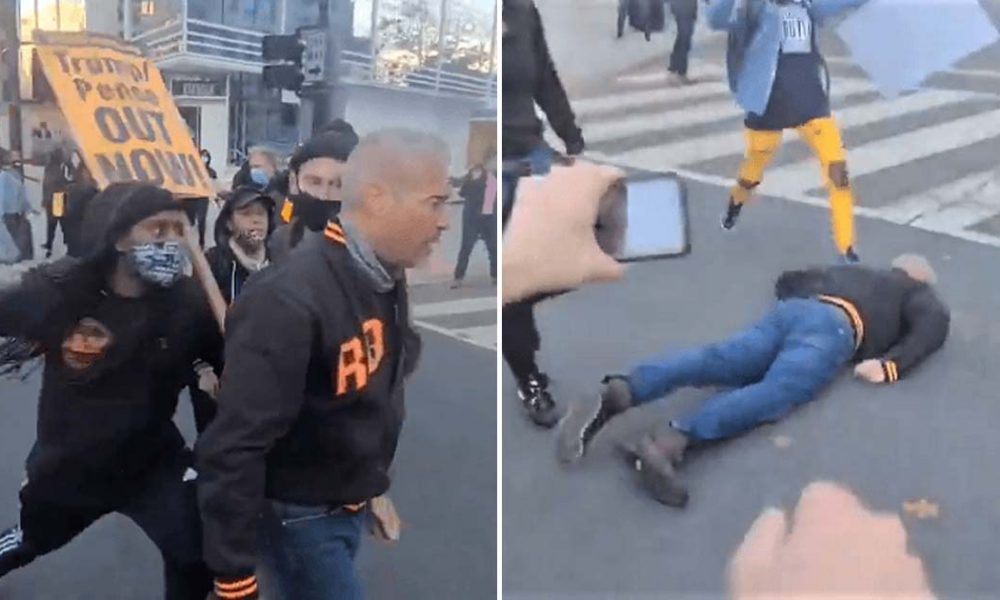 WATCH: Leftist Protesters Stomp on Trump Supporter’s Head After D.C. Rally