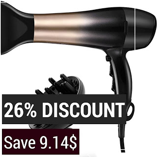 discount on KIPOZI 1875W Hair Dryer, Nano Ionic Blow Dryer Professional Salon Hair Blow Dryer Lightweight