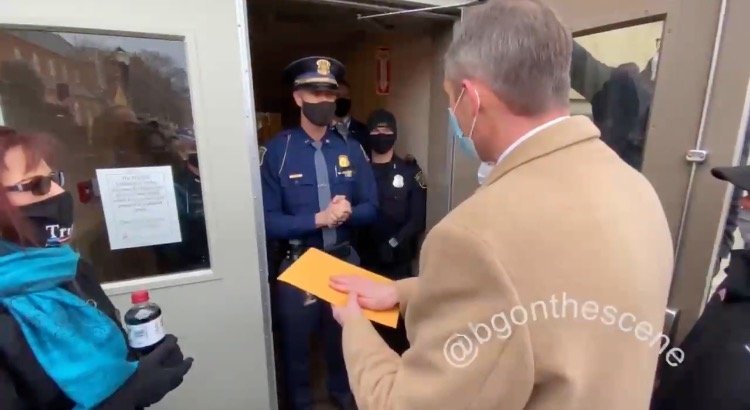 BREAKING: State Police Block GOP Electors From Entering Michigan Capitol to Cast Votes For President Trump - No Reason Given! (VIDEO)