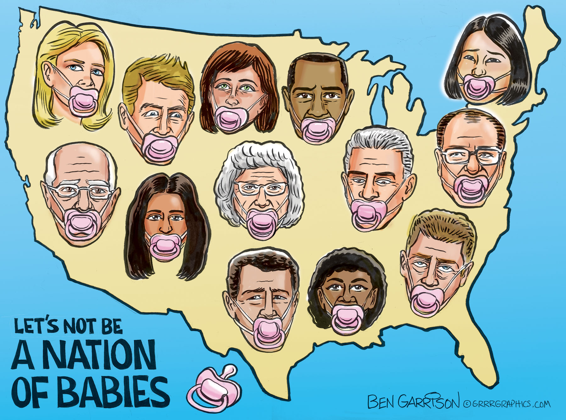 Don’t Be A Baby, Be An American – Ben Garrison Cartoon - Conservative Daily News
