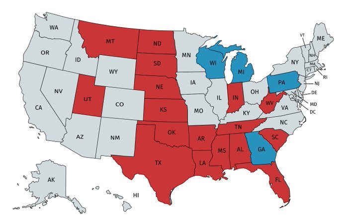 UPDATE: 17 States Join Texas in Supreme Court Lawsuit Against Michigan, Georgia, Wisconsin and Pennsylvania Over Fraudulent Election