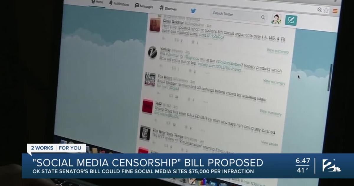 OK state senator proposes "Social media censorship" bill