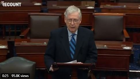 AWFUL! GOP Majority Leader Mitch McConnell: Capitol "Insurrectionists" were "Provoked by the President and Other Powerful People"